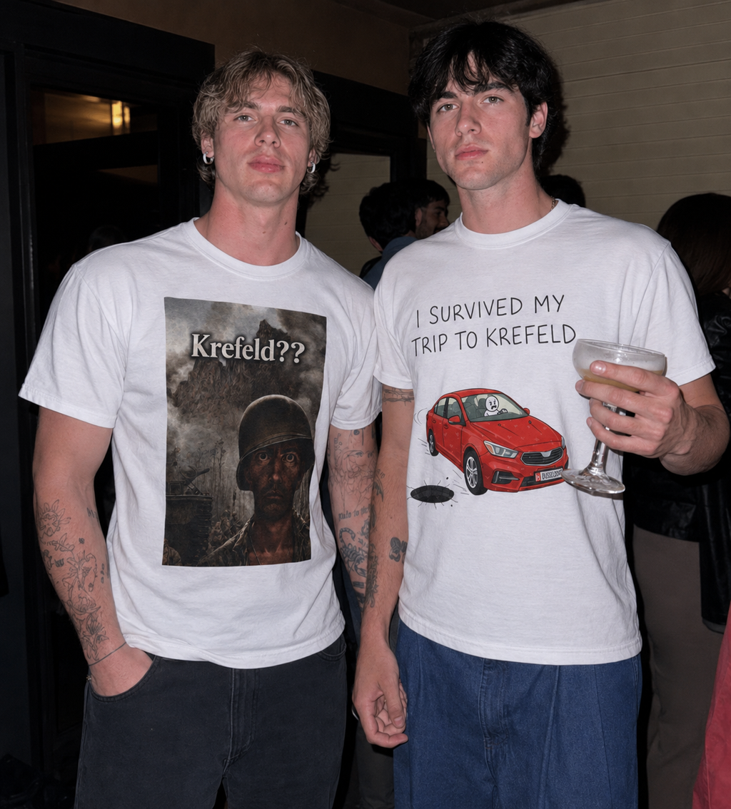 I Survived My Trip To Krefeld T-Shirt — Krefeld Meme | ORGNL Fabrics