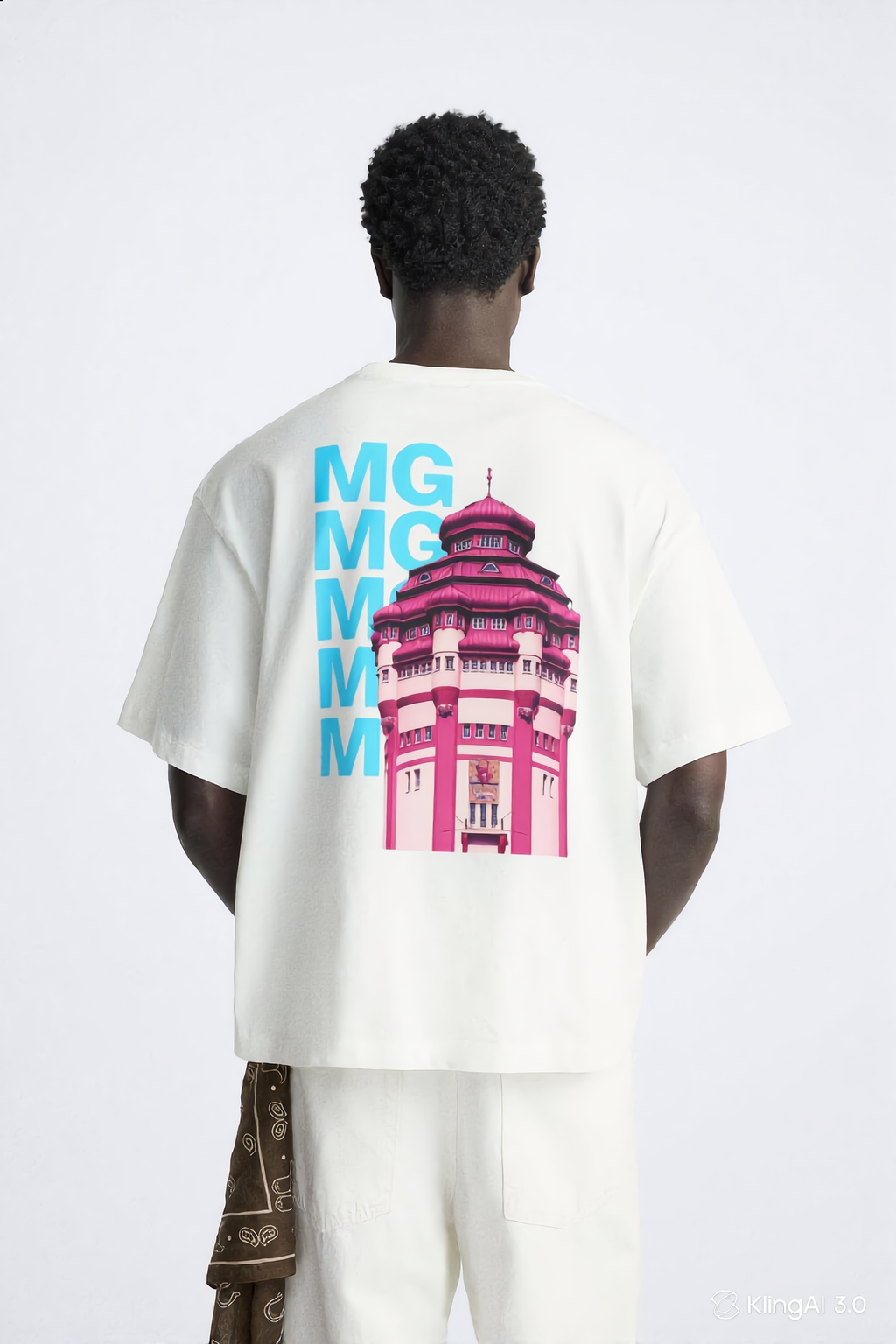 Mönchengladbach Wasserturm Neon Graphic Oversize Fit T-Shirt – Wear your City Kollektion | ORGNL Fabrics