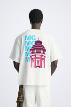 Mönchengladbach Wasserturm Neon Graphic Oversize Fit T-Shirt – Wear your City Kollektion | ORGNL Fabrics